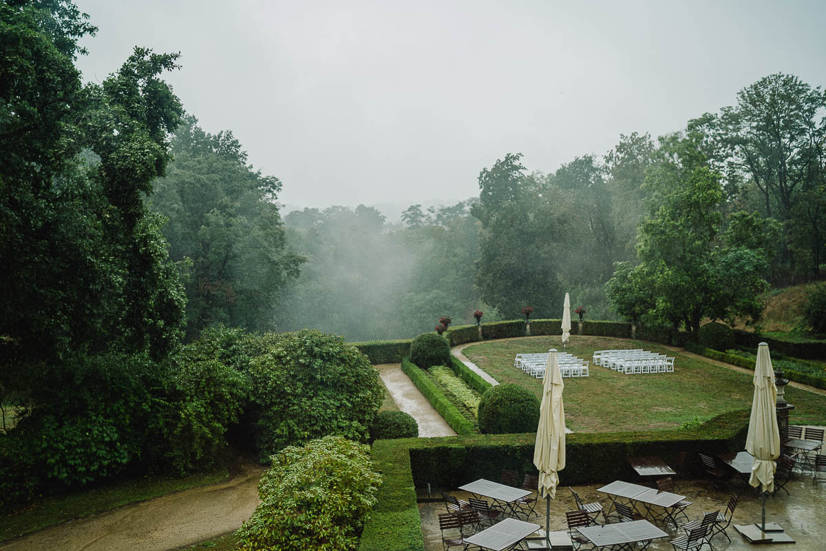 Regenhochzeit Park Proschwitz