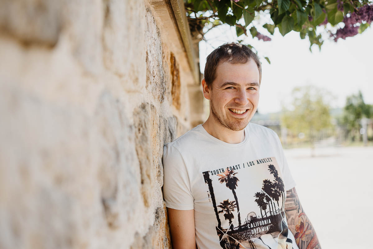 Fotoshooting in den Weinbergen im Frühling