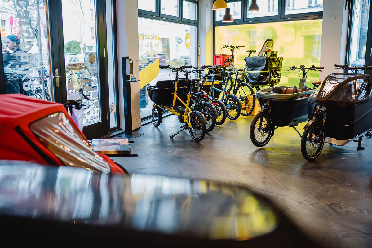 Businessfotografie Ausstellungsraum Fahrräder